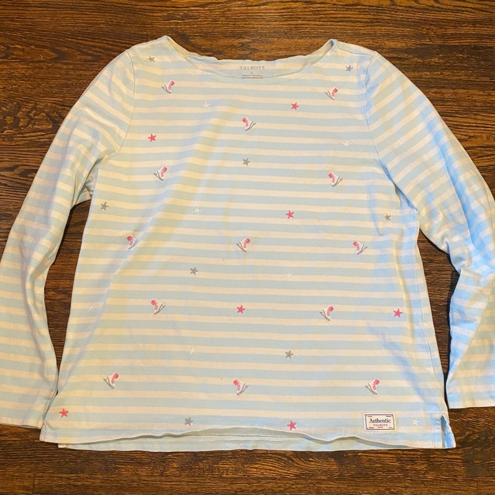 Talbots ladies XL long sl shirt